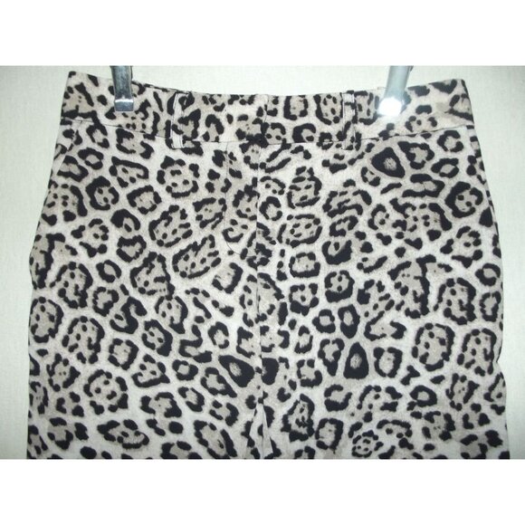 Victoria's Secret Ankle Pants 0 x 27"inseam brown black animal print low rise sk - Picture 2 of 7